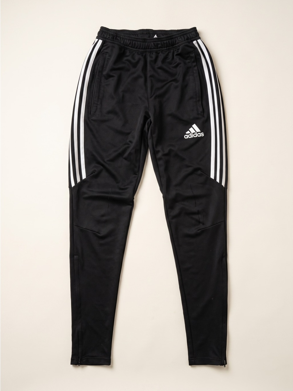 Adidas Black Jogger Sweatpants with White Side Stripes
